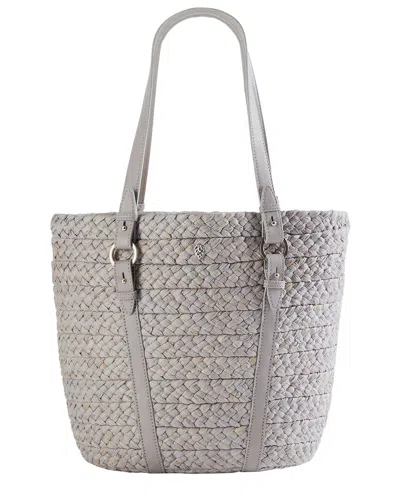 Helen Kaminski Pinimil M Bridle Raffia & Leather Tote