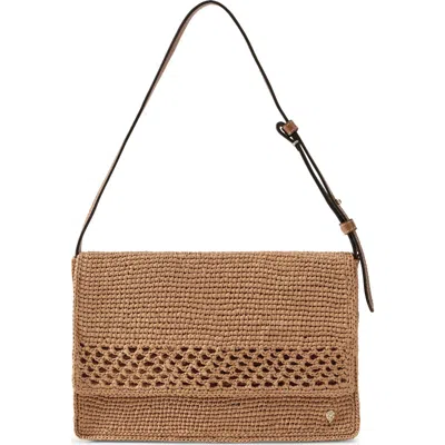 Helen Kaminski Poppy Crochet Raffia Shoulder Bag In Brown