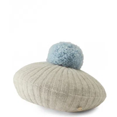 Helen Kaminski Porscha Wool & Cashmere Beret In Marle/ Blizzard