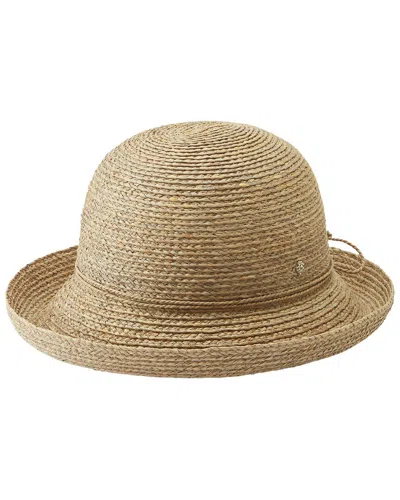 Helen Kaminski Braided Raffia Round Fedora In Natural