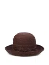 Helen Kaminski Dark Brown Woven Breton Hat In Brown
