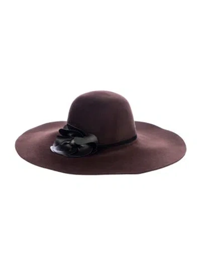 Pre-owned Helen Kaminski Rabbit Felt Hat In Brown