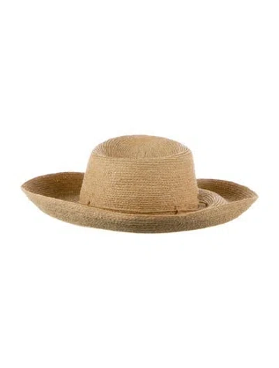 Pre-owned Helen Kaminski Raffia Baja Hat In Neutrals