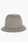 Helen Kaminski Raffia Besa 6 Cloche Hat With Leather Detail