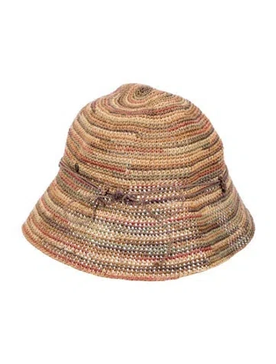 Pre-owned Helen Kaminski Raffia Bucket Hat In Neutrals