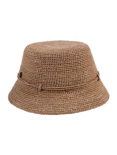 Pre-owned Helen Kaminski Raffia Bucket Hat In Neutrals