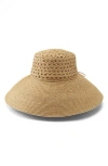 Helen Kaminski Lace Braid Raffia Structured Hat In Natural