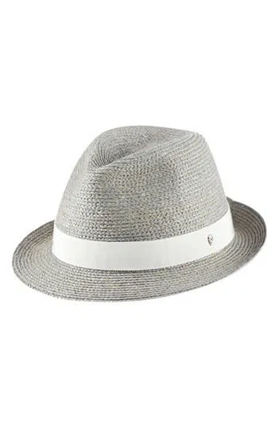 Helen Kaminski Raffia Fedora In Gray