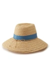 Helen Kaminski Raffia Fedora In Brown