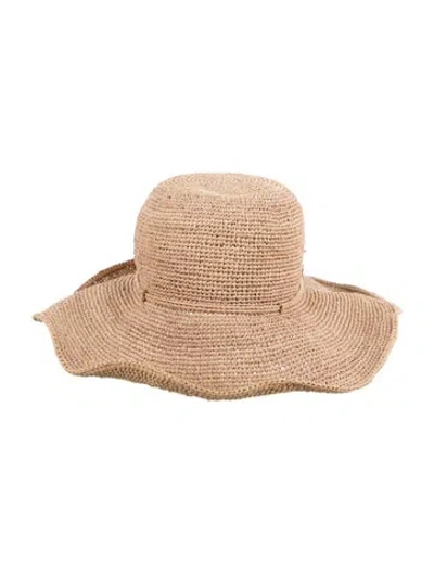 Pre-owned Helen Kaminski Raffia Fedora In Neutral
