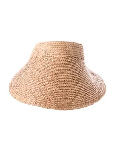 Pre-owned Helen Kaminski Raffia Golf Hat In Brown