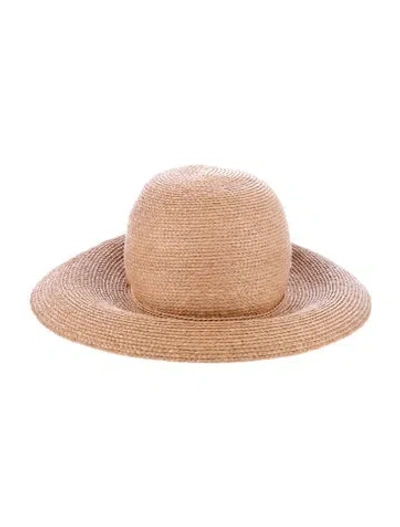 Pre-owned Helen Kaminski Raffia Hat In Brown