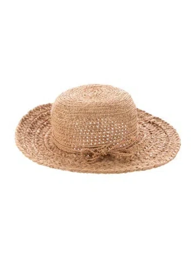 Pre-owned Helen Kaminski Raffia Hat In Neutral