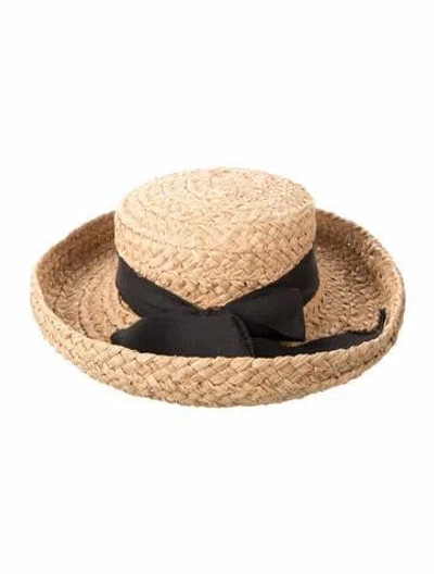 Pre-owned Helen Kaminski Raffia Hat In Neutral