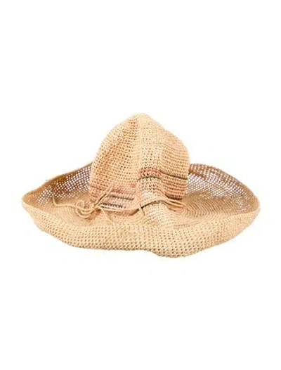 Pre-owned Helen Kaminski Raffia Hat In Neutrals