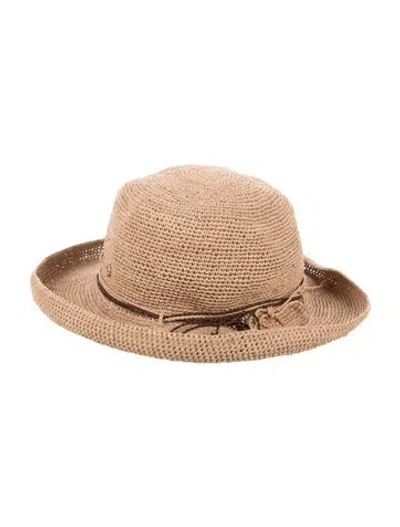 Pre-owned Helen Kaminski Raffia Hat In Neutrals