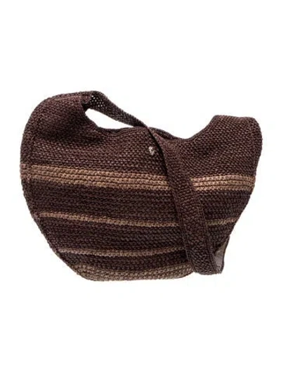Pre-owned Helen Kaminski Raffia Hobo In Brown