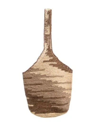 Pre-owned Helen Kaminski Raffia Hobo In Neutrals