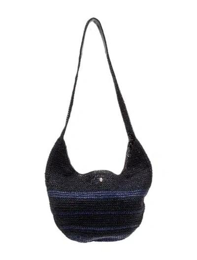 Pre-owned Helen Kaminski Raffia Shoulder Bag In Blue