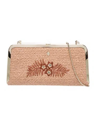 Pre-owned Helen Kaminski Raffia Shoulder Bag In Neutral