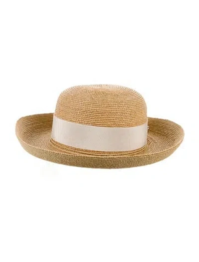 Pre-owned Helen Kaminski Raffia Straw Hat In Neutral