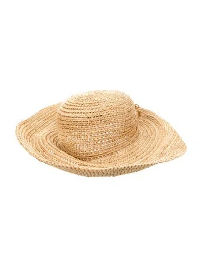 Pre-owned Helen Kaminski Raffia Summer Hat In Neutral