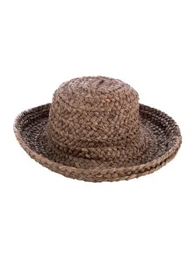 Pre-owned Helen Kaminski Raffia Sun Hat In Brown