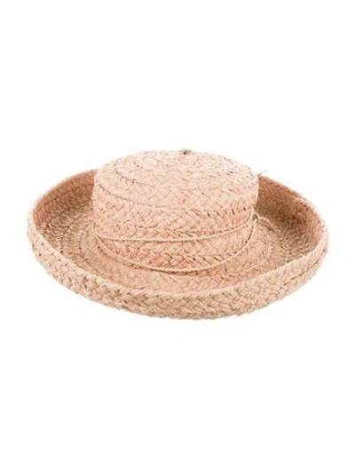 Pre-owned Helen Kaminski Raffia Sun Hat In Neutral