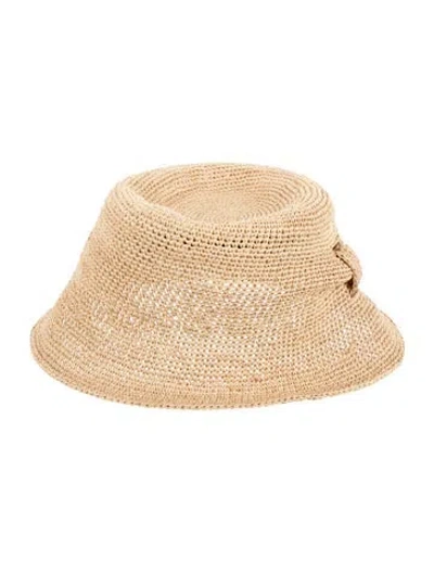 Pre-owned Helen Kaminski Raffia Sun Hat In Neutral