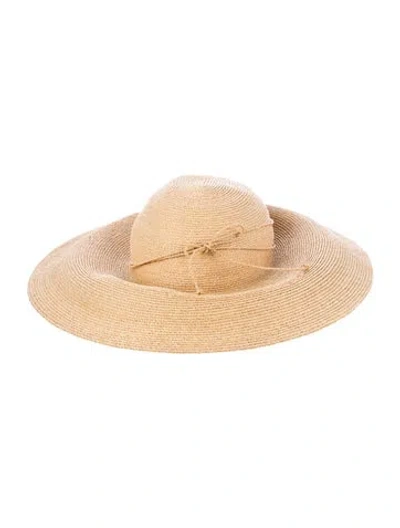 Pre-owned Helen Kaminski Raffia Sun Hat In Neutral