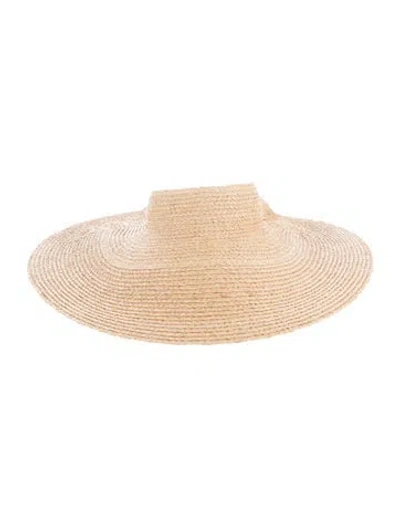 Pre-owned Helen Kaminski Raffia Sun Hat In Neutrals