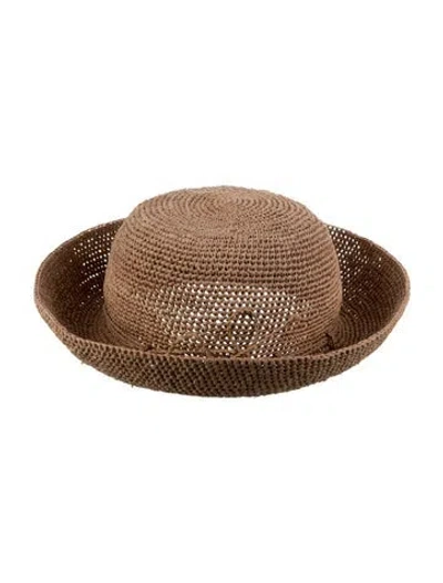 Pre-owned Helen Kaminski Raffia Sun Hat In Neutrals