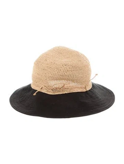 Pre-owned Helen Kaminski Raffia Sun Hat In Neutrals