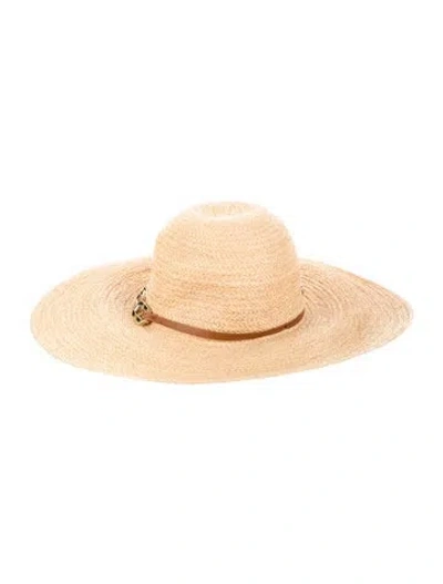 Pre-owned Helen Kaminski Raffia Sun Hat W/tags In Neutral