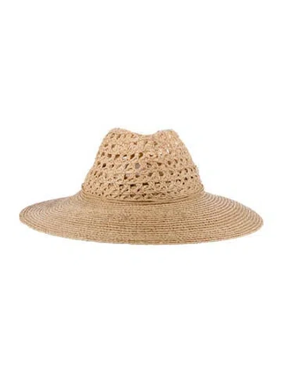 Pre-owned Helen Kaminski Raffia Sun Hat W/tags In Neutrals