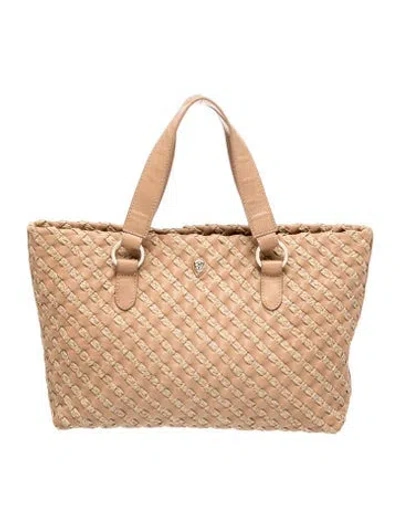 Pre-owned Helen Kaminski Raffia Top Handle Bag In Neutral