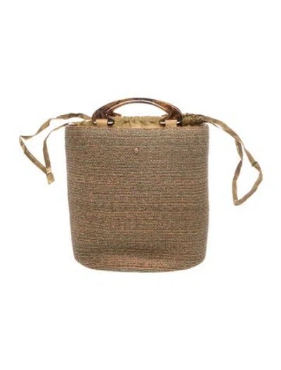 Pre-owned Helen Kaminski Raffia Tote In Brown