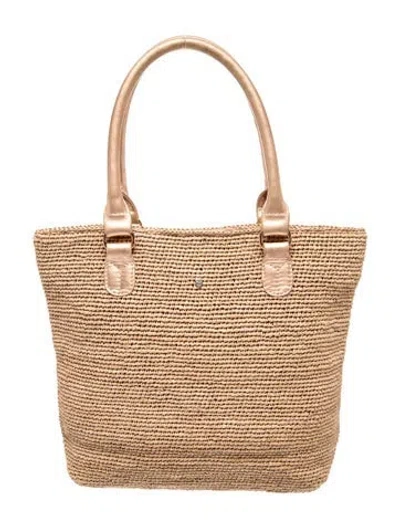 Pre-owned Helen Kaminski Raffia Tote In Neutral