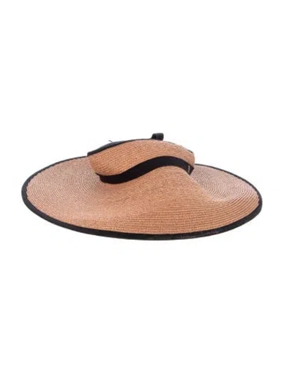 Pre-owned Helen Kaminski Raffia Visor In Brown
