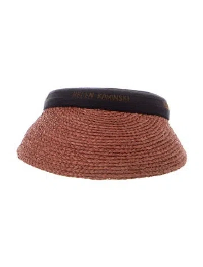 Pre-owned Helen Kaminski Raffia Visor In Multi