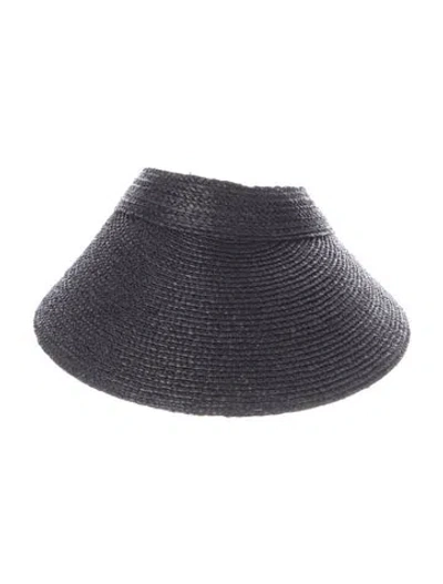 Pre-owned Helen Kaminski Raffia Visor W/tags In Black
