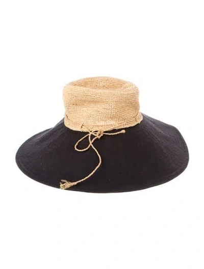 Pre-owned Helen Kaminski Raffia Wide Brim Sun Hat