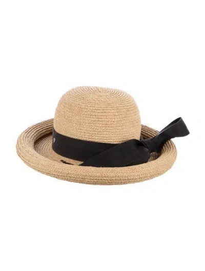 Pre-owned Helen Kaminski Raffia Woven Fedora Hat