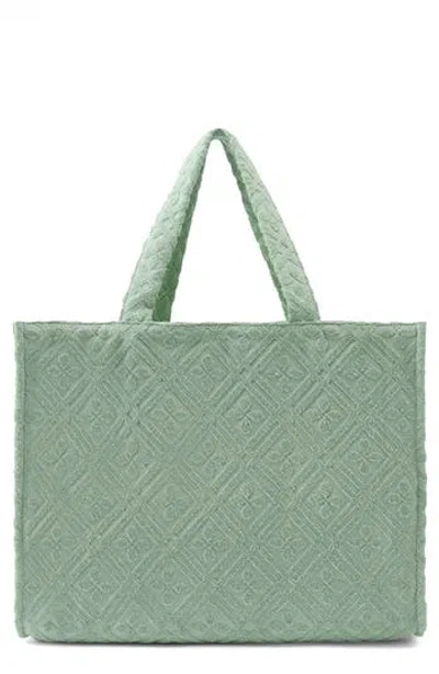 Helen Kaminski Rocamar Terry Cloth Tote In Green