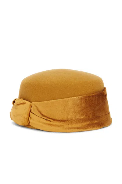 Helen Kaminski Savoy Wool Felt Evening Cap In Brown
