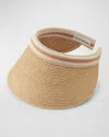 Helen Kaminski Slide On Raffia Visor In Brown