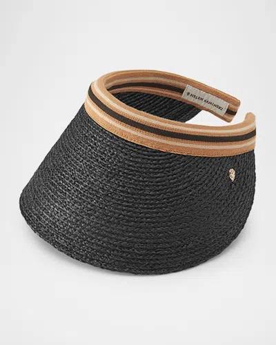 Helen Kaminski Slide On Raffia Visor In Pink