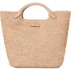 Helen Kaminski Small Raffia Basket Tote In Nougat/nut