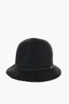 Helen Kaminski Solid Color Raffia Besa 6 Cloche Hat With Leather Detail