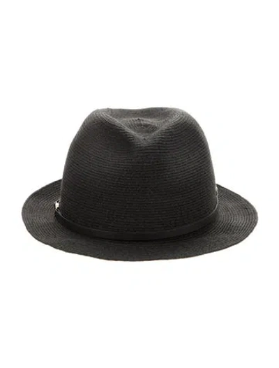 Pre-owned Helen Kaminski Solid Wide Brim Hat In Black